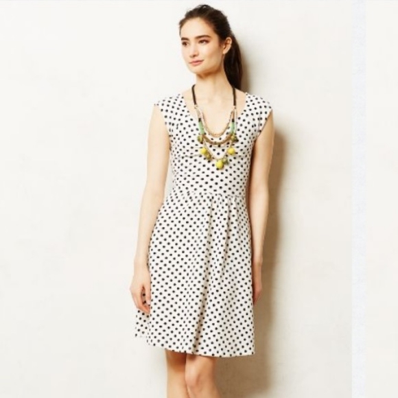 Anthropologie Postmark Black and White Polka Dot Dress - Picture 8 of 8
